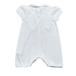 Ninnaoh Pagliaccetto Mezza Manica Tinta Unita con Ricami per Neonata E2471P BIANCO NINNAOH 