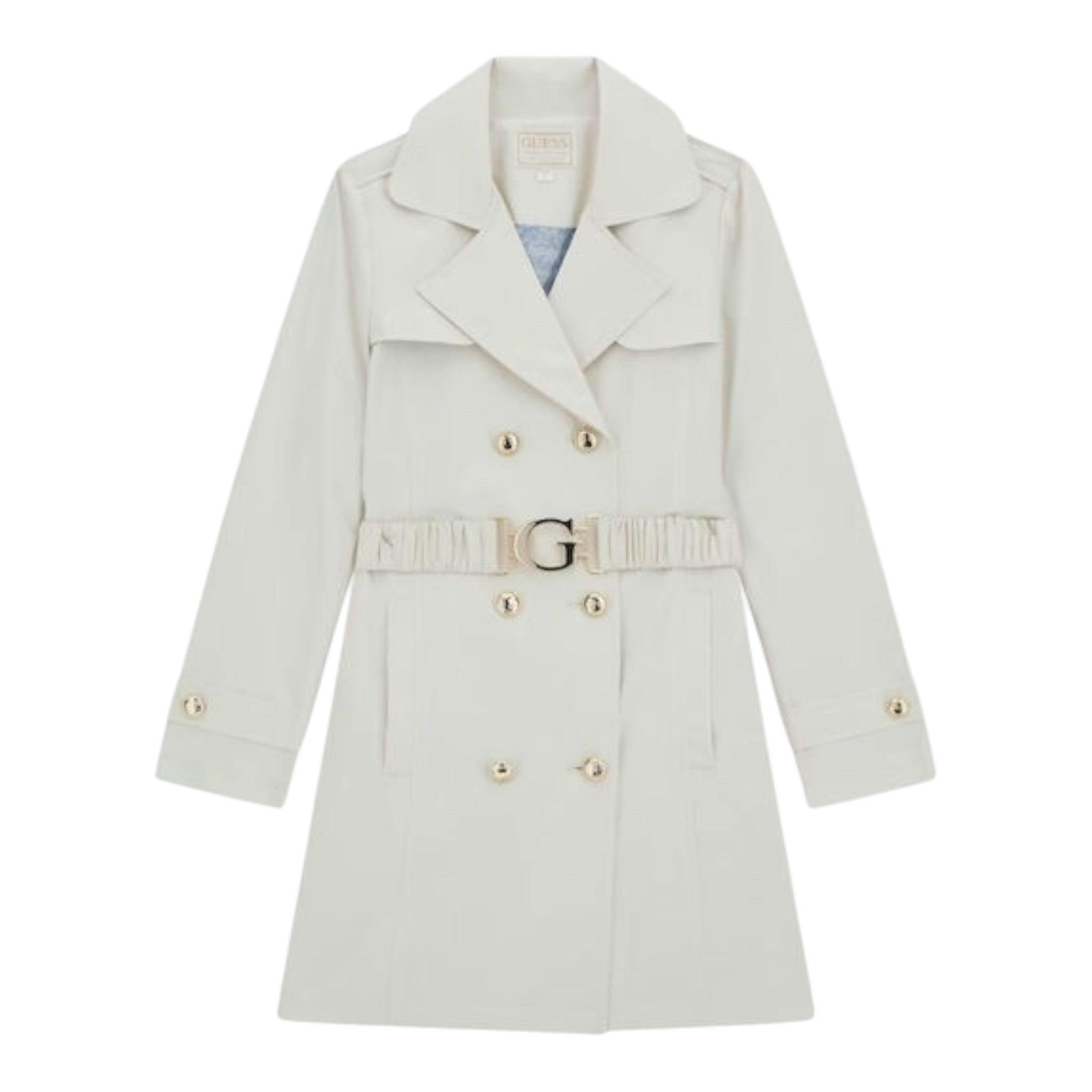 Guess Cappotto Modello Trench Tinta Unita per Bambina J4RL07WFYD0 PANNA GUESS 