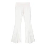 Miss Blumarine Pantalone Tinta Unita Modello Zampa per Bambina IA4020 PANNA MISS BLUMARINE 