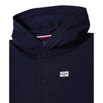 Tommy Hilfiger Felpa con Bottoni E Cappuccio Tinta Unita per Bambino KB0KB09314 BLU TOMMY HILFIGER 