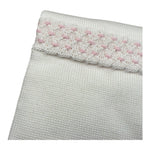 Scaldacuore Coperta Tinta Unita con Ricami per Neonata PS16 BIANCO SCALDACUORE 