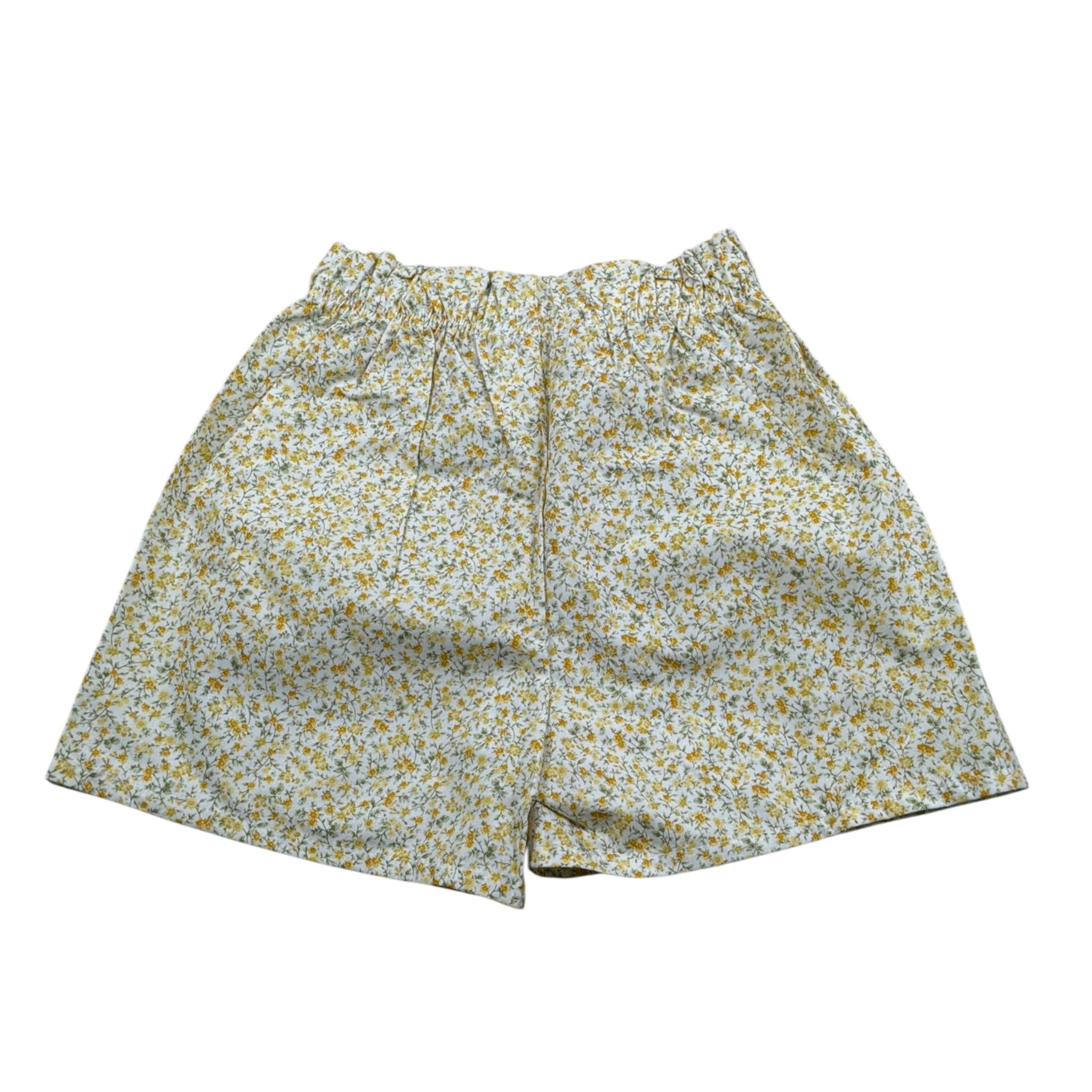 Magil Short Fantasia Floreale con Elastico In Vita Bianco/Giallo per Bambina FN250788 BIANCO/GIALLO MAGIL 