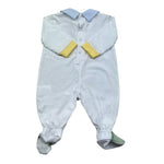 Isabel & Martinez Tutina Manica Lunga Tinta Unita con Ricami per Neonato IM25N507 BIANCO ISABEL & MARTINEZ 