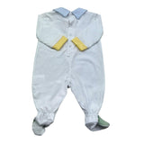 Isabel & Martinez Tutina Manica Lunga Tinta Unita con Ricami per Neonato IM25N507 BIANCO ISABEL & MARTINEZ 