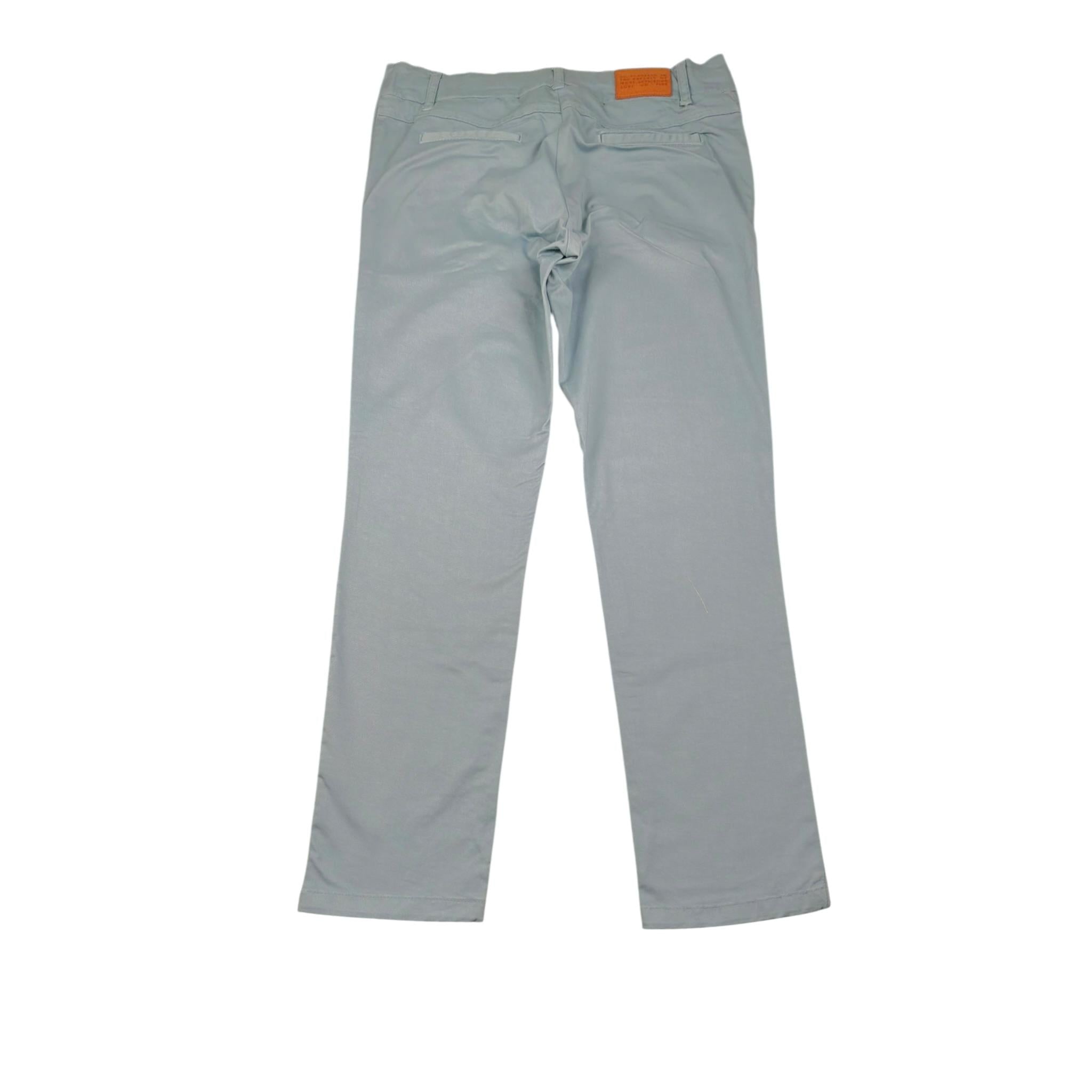Over-D Pantalone Tinta Unita con Girovita Regolabile per Bambino OK1509SPN AZZURRO POLVERE OVER-D 