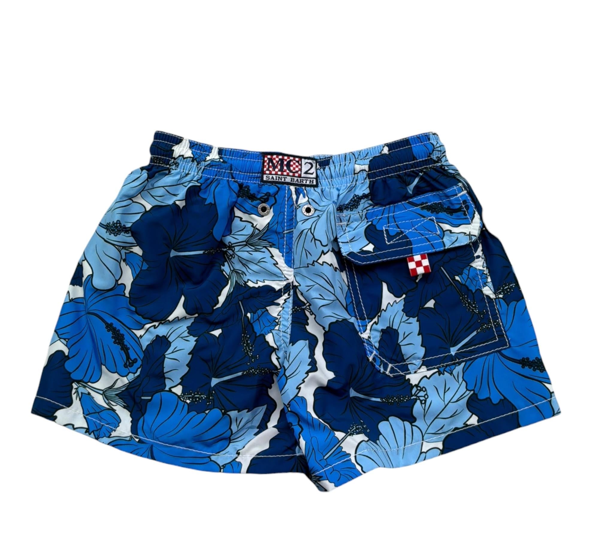 Saint Barth Costume Stampa Fantasia per Bambino JEANLIGH BLU SAINT BARTH 